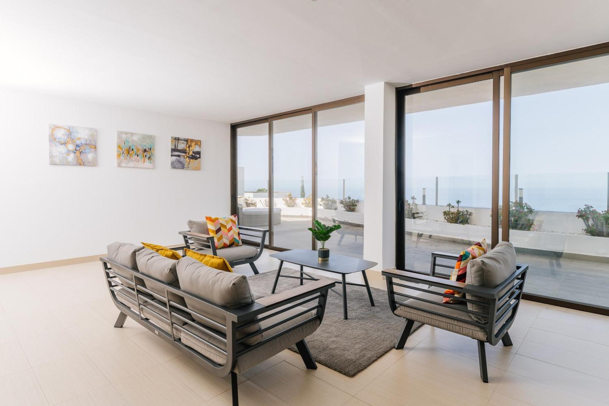 Sunset White Villa - Ocean View, Jakuzzi, Heated Pool, Air-Conditioning, Grill Πλάγια ντε λας Αμέρικας Εξωτερικό φωτογραφία