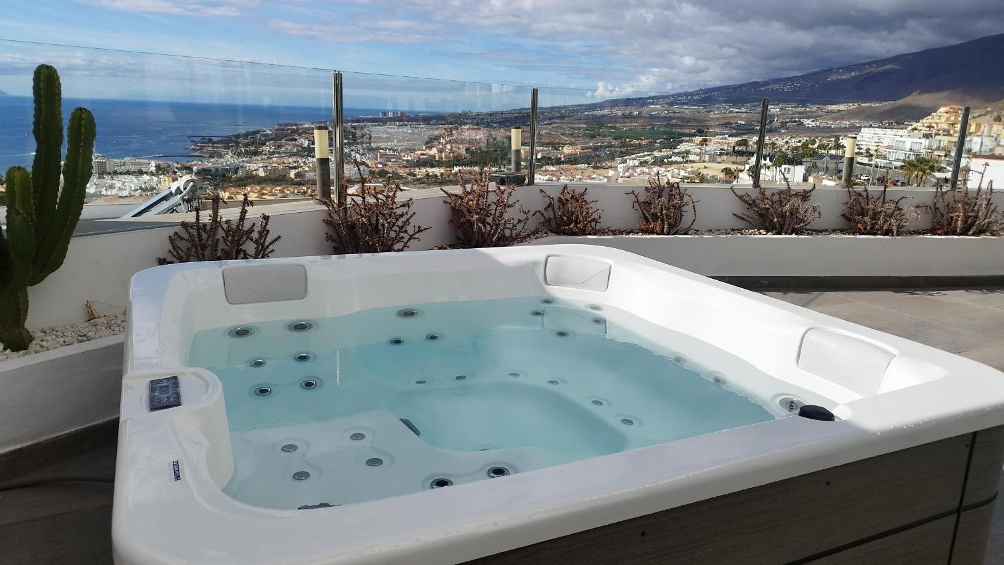 Sunset White Villa - Ocean View, Jakuzzi, Heated Pool, Air-Conditioning, Grill Πλάγια ντε λας Αμέρικας Εξωτερικό φωτογραφία